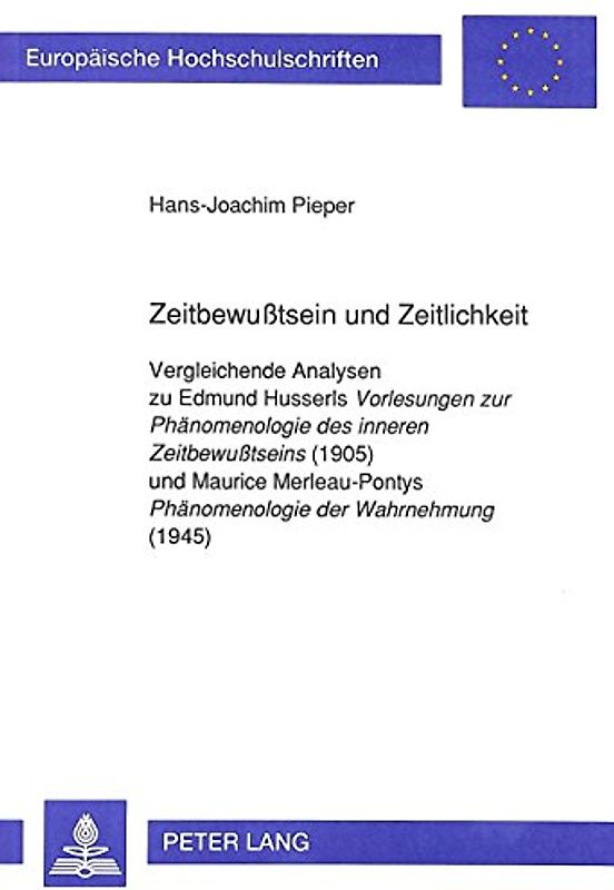 Zeitbewußtsein und Zeitlichkeit