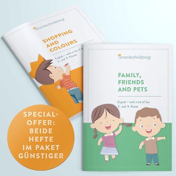 Grundschule - Vorteils-Set: Family, Friends & Pets + Shopping & Colours