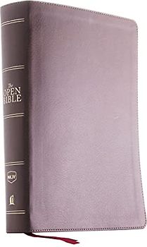 The NKJV, Open Bible, Leathersoft, Brown, Red Letter, Comfort Print: Complete Reference System