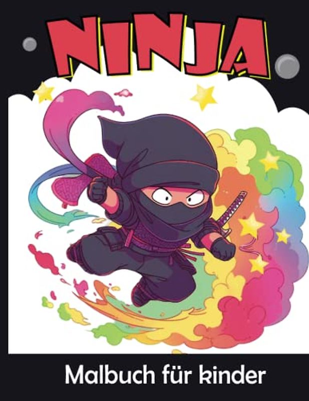 Ninja Malbuch für Kinder: Süßer Ninja Malvorlagen für Jungen und Mädchen