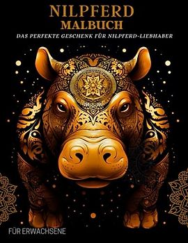 Nilpferd Malbuch für Erwachsene: Nilpferd Muster, Mandalas und Blumen – Therapie und Meditation für Männer und Frauen