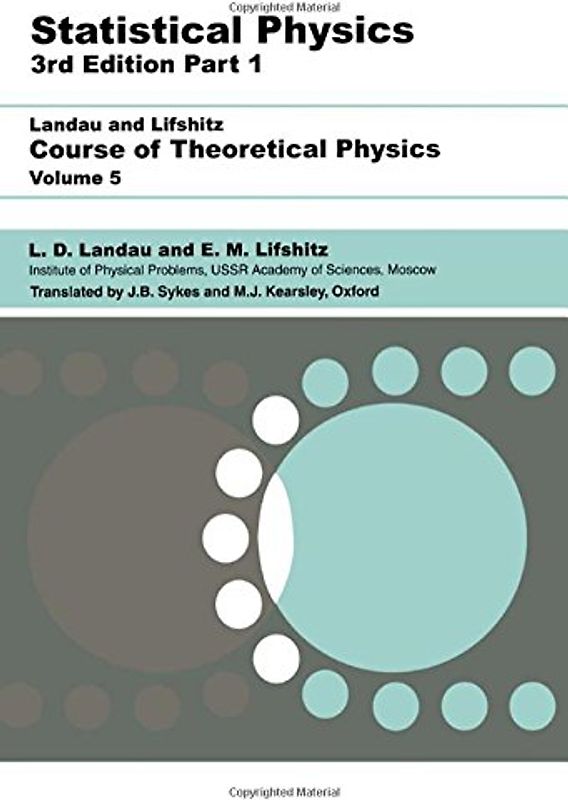 Statistical Physics: 5 (Course of Theoretical Physics) - L. D. Landau