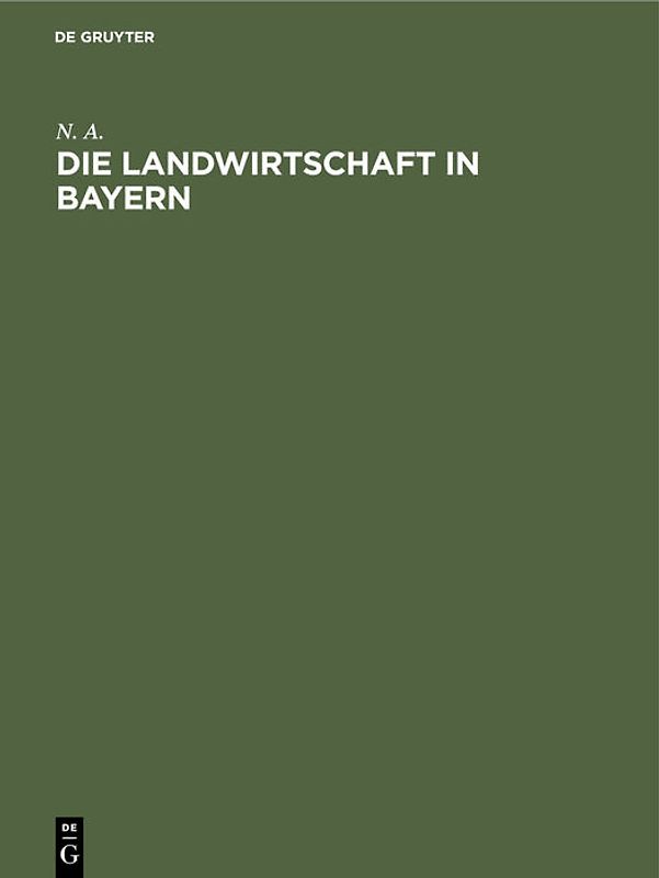 Die Landwirtschaft in Bayern