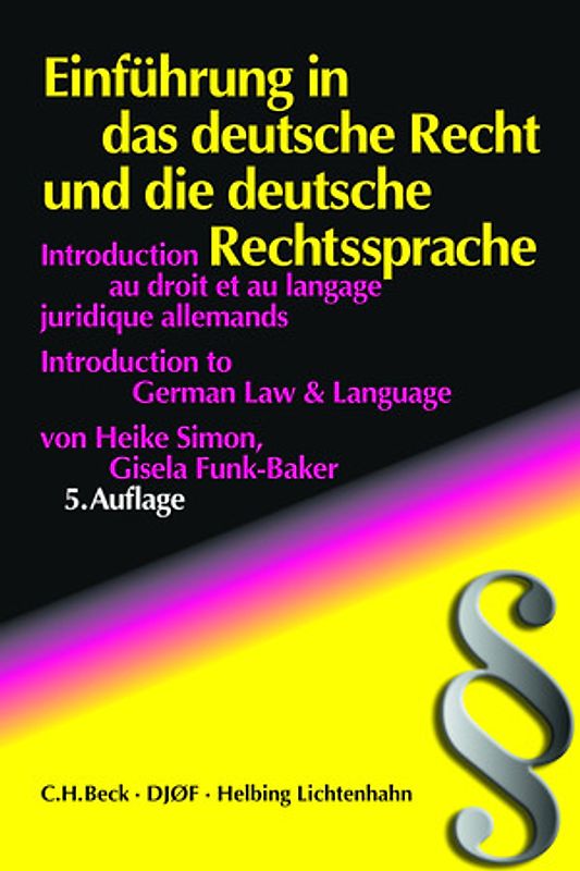 Einführung in das deutsche Recht und die Rechtssprache
