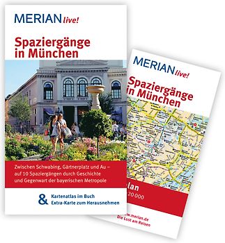 Spaziergänge in München. MERIAN live! - Mit Kartenatlas im Buch und Extra-Karte zum Herausnehmen