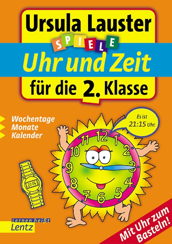 Uhr und Zeit für die 2. Klasse