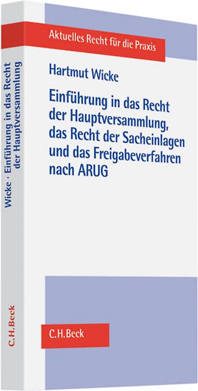 Einführung in das Recht der Hauptversammlung, das Recht der Sacheinlagen und das Freigabeverfahren nach dem ARUG