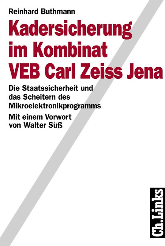 Kadersicherung im Kombinat VEB Carl Zeiss Jena