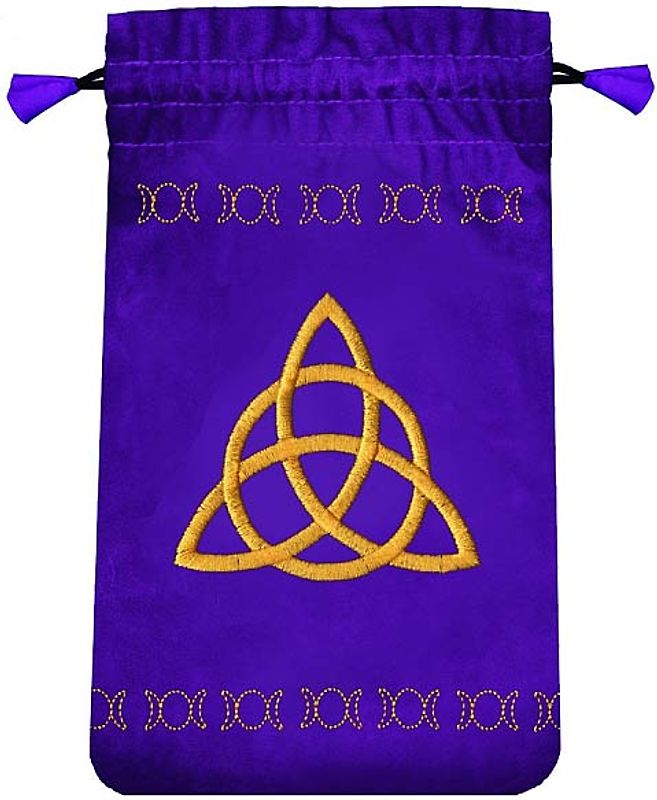 Tarotbeutel Dreifache Göttin, mini. Samt, violett