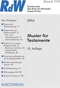 Muster für Testamente