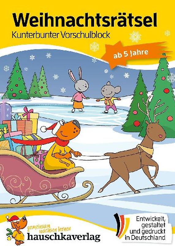 Weihnachtsrätsel – Kunterbunter Vorschulblock ab 5 Jahre