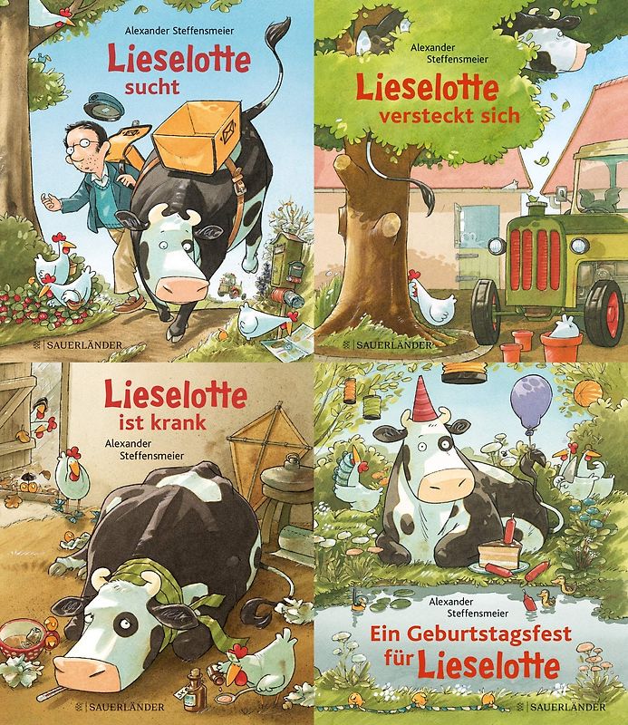 Lieselotte Minibroschur 4er-Set