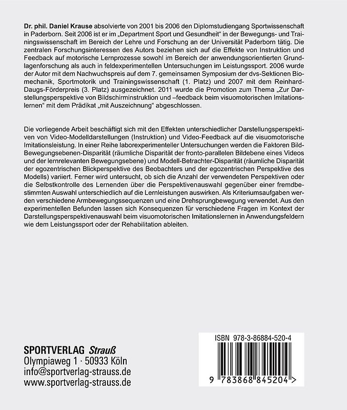Zur Darstellungsperspektive von Bildschirminstruktion und -feedback beim visuomotorischen Imitationslernen