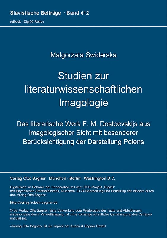 Studien zur literaturwissenschaftlichen Imagologie