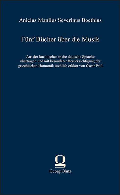 Fünf Bücher über die Musik