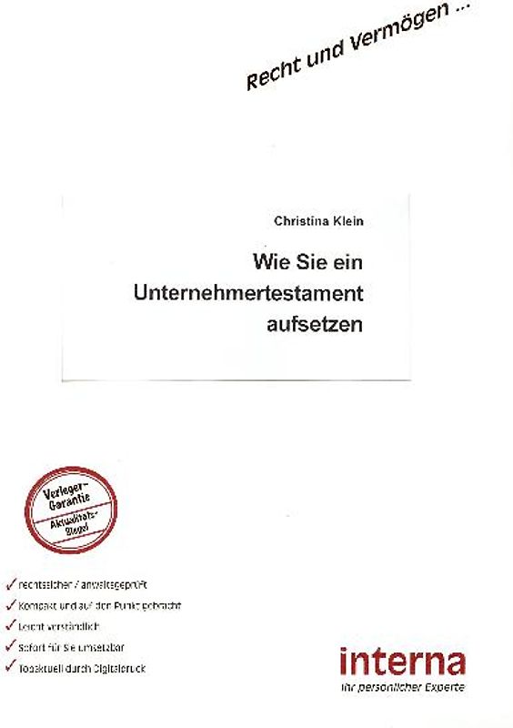 Wie Sie ein Unternehmertestament aufsetzen