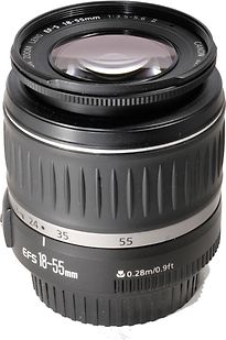 Image of Canon EF-S 18-55 mm F3.5-5.6 II 58 mm filter (geschikt voor Canon EF-S) zwart (Refurbished)