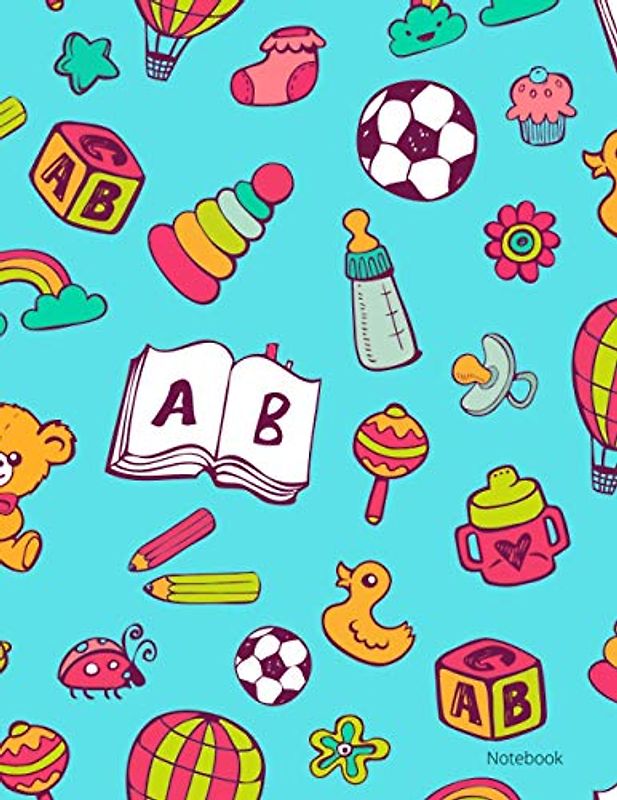 Notebook: Zeszyt do rysowania i pisania dla dzieci,80 Stron, Czysty zeszyt A4, Duży format, Wysokiej jakości papier, Idealny do praktykowania pisania dla najmłodszych,