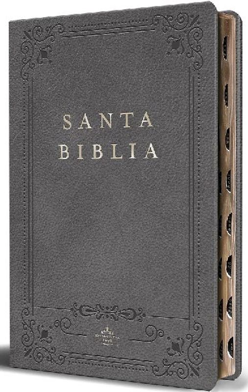 Biblia Rvr 1960 Letra Grande Tamaño Manual, Piel Gris Con Índice / Spanish Bible Rvr 1960 Handy Size Large Print Leathersoft Gray with Index