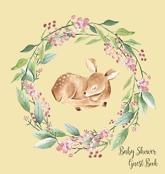 Woodland Baby Shower Guest Book (Hardcover)