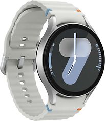 Image of Samsung Galaxy Watch7 44 mm aluminium kast zilver op sportbandje M/L zilver [wifi + 4G] (Refurbished)