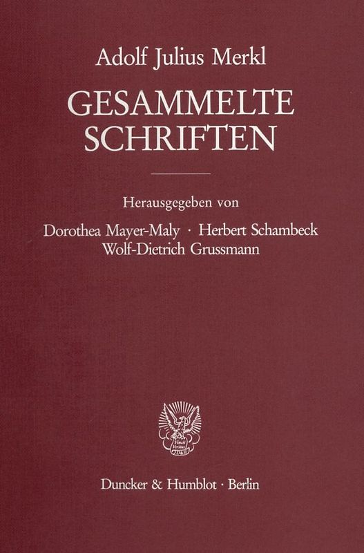 Gesammelte Schriften.