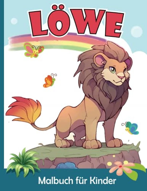 Löwe Malbuch für Kinder: Süßer Löwe Malvorlagen für Jungen und Mädchen