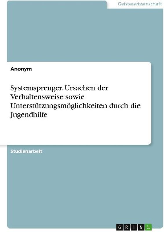 Systemsprenger. Ursachen der Verhaltensweise sowie Unterstützungsmöglichkeiten durch die Jugendhilfe