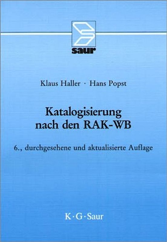 Katalogisierung nach den RAK-WB