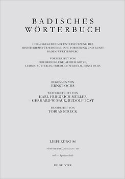 Badisches Wörterbuch. Band V/Lieferung 86