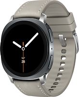 Samsung Galaxy Watch8 44 mm Boîtier aluminium graphite sur Hybride premium taupe [Wi-Fi]
