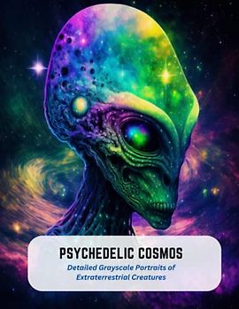 Psychedelic Cosmos: Detailed Grayscale Portraits of Extraterrestrial Creatures