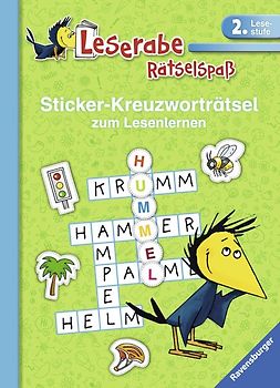 Leserabe: Sticker-Kreuzworträtsel zum Lesenlernen (2. Lesestufe), grün
