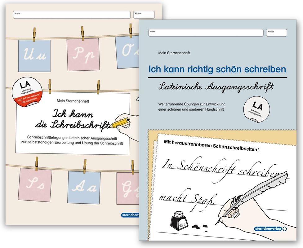 Ich kann die Schreibschrift LA und Übungsheft - Ich kann richtig schön schreiben - Ausgabe Lateinische Ausgangsschrift - 2 Hefte