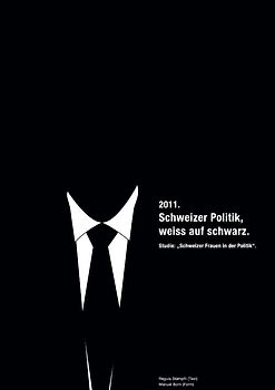 Schweizer Politik, weiss auf schwarz