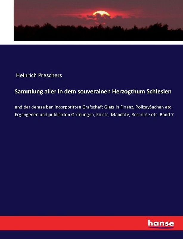 Sammlung aller in dem souverainen Herzogthum Schlesien