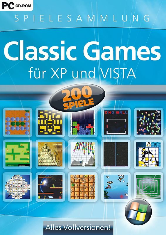 Classic Games f.Windows XP u. Vista PC Spiele