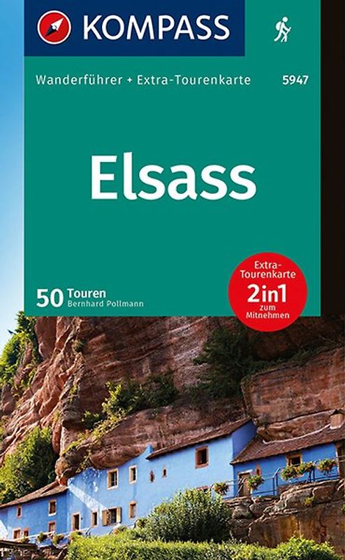 KOMPASS Wanderführer Elsass, 50 Touren
