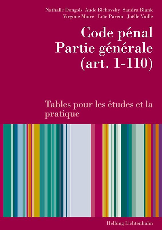Code pénal partie générale (art. 1-110)