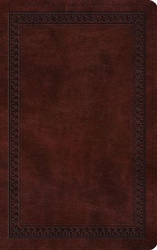 ESV Thinline Bible, Red Letter (Trutone, Mahogany, Border Design)