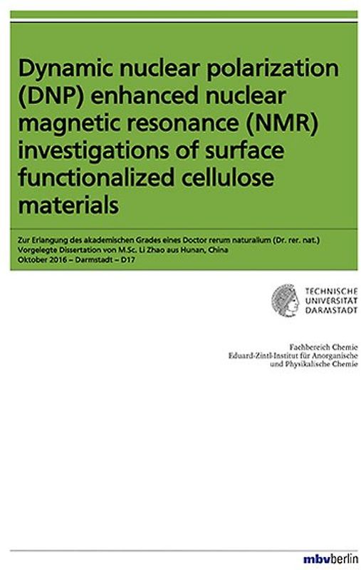 Dynamic nuclear polarization (DNP) enhanced nuclear magnetic resonance (NMR) investigations of surface functionalized cellulose materials