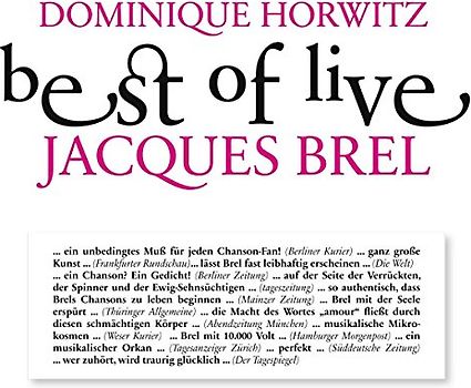 Dominique Horwitz - Best of Live-Jacques Brel