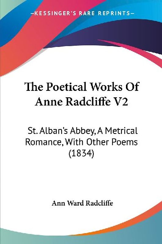 The Poetical Works Of Anne Radcliffe V2