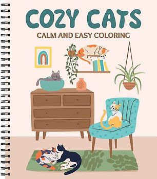 Calm and Easy Coloring: Cozy Cats