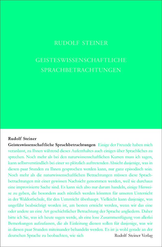 Geisteswissenschaftliche Sprachbetrachtungen