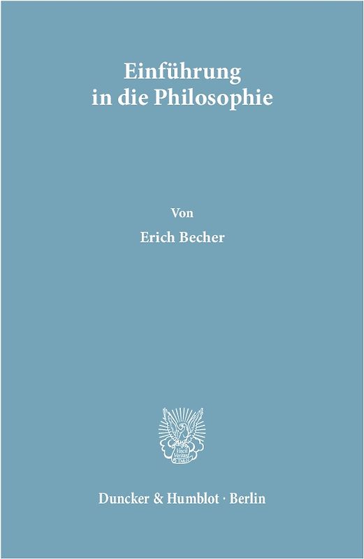 Einführung in die Philosophie.