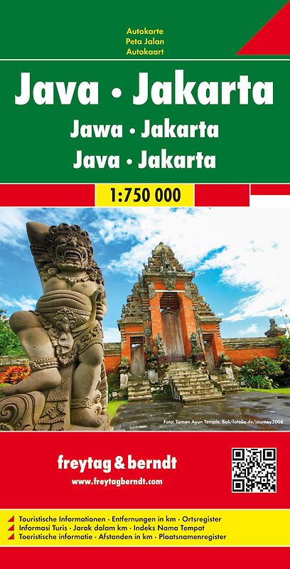 freytag & berndt Straßenkarte Java - Jakarta 1:750.000