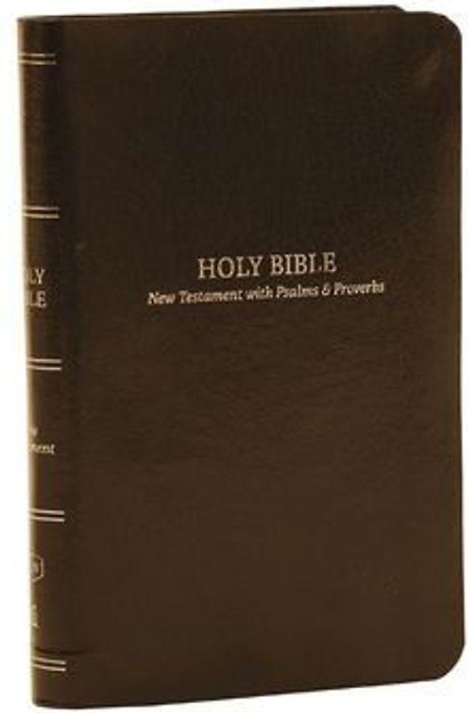 KJV Holy Bible: Pocket New Testament with Psalms and Proverbs, Brown Leatherflex, Red Letter, Comfort Print: King James Version