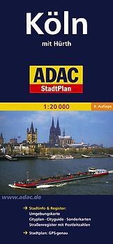 ADAC StadtPlan Köln mit Hürth 1:20 000