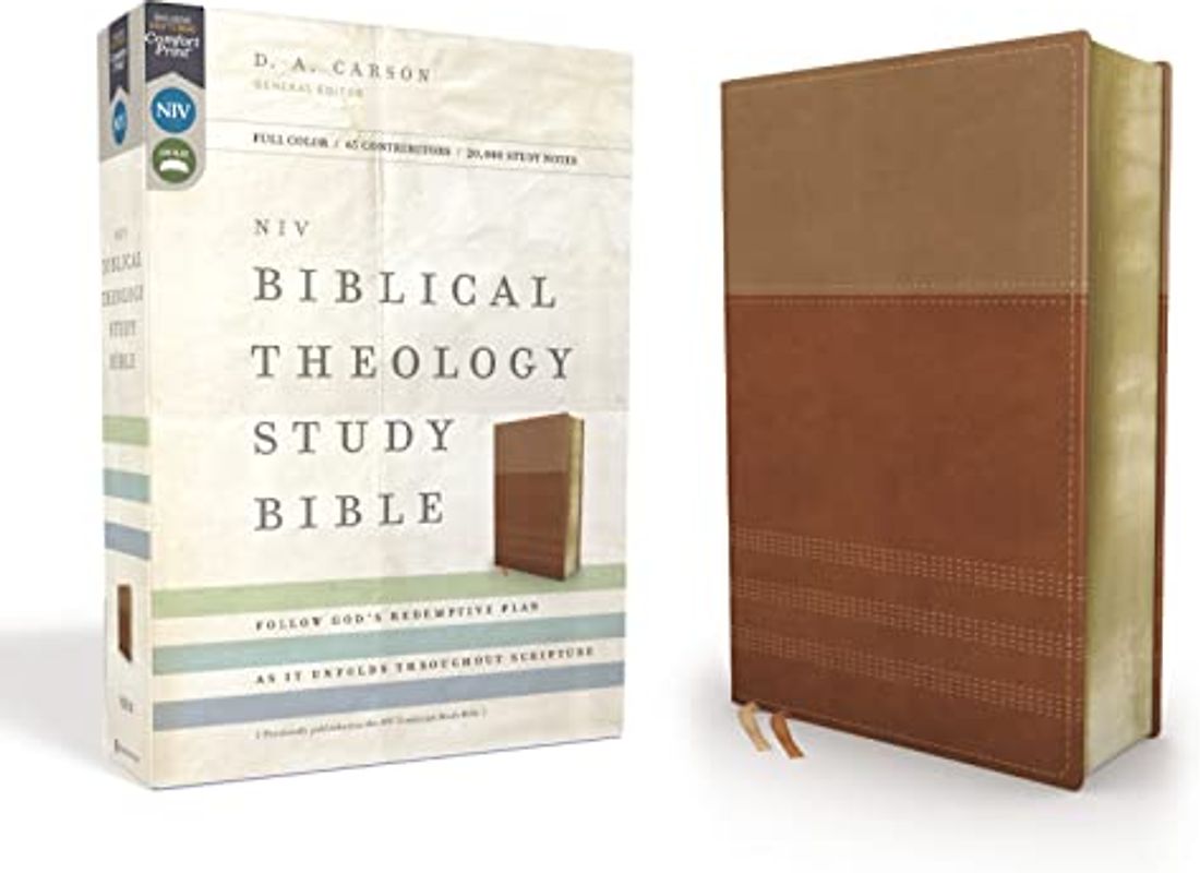 NIV, Biblical Theology Study Bible, Imitation Leather, Tan/Brown, Indexed, Comfort Print